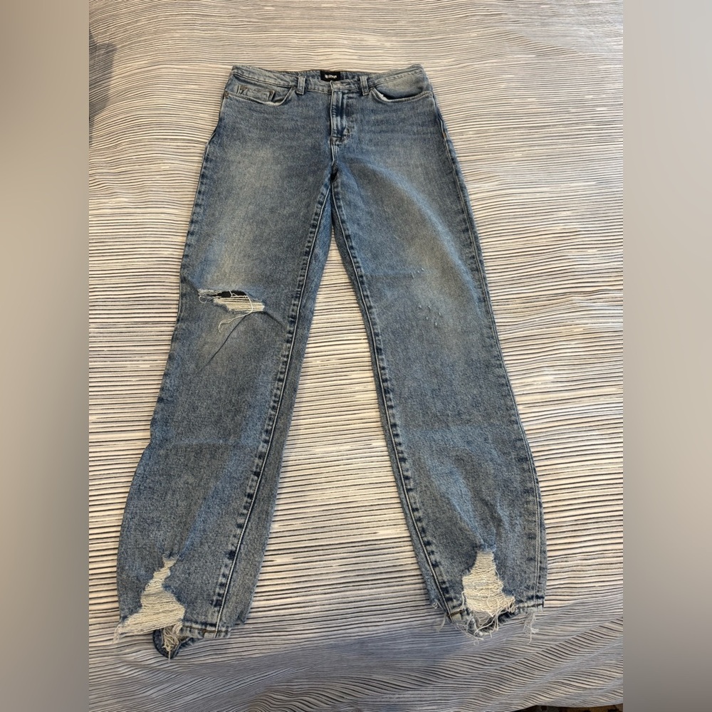 Hudson High Rise Straight Crop Jeans